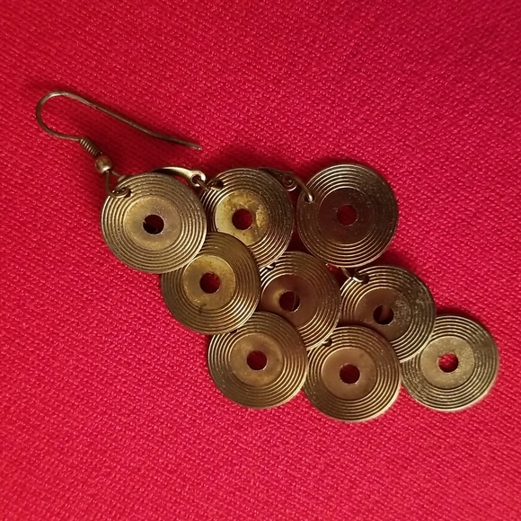 Cascading Disc Earrings - Picture 2 of 8